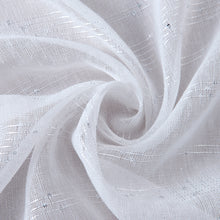 Load image into Gallery viewer, Dainty Home Shimmer Lurex Boho Embroidered Lurex Stripes With 3D Lurex Sequins Linen Look Light Filtering Grommet Panel Pair