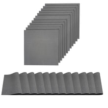 Load image into Gallery viewer, Dainty Home Natural Shimmer Woven Lurex Textilene Crossweave With Embedded Lurex Reversible 15" x 15" Square Placemats