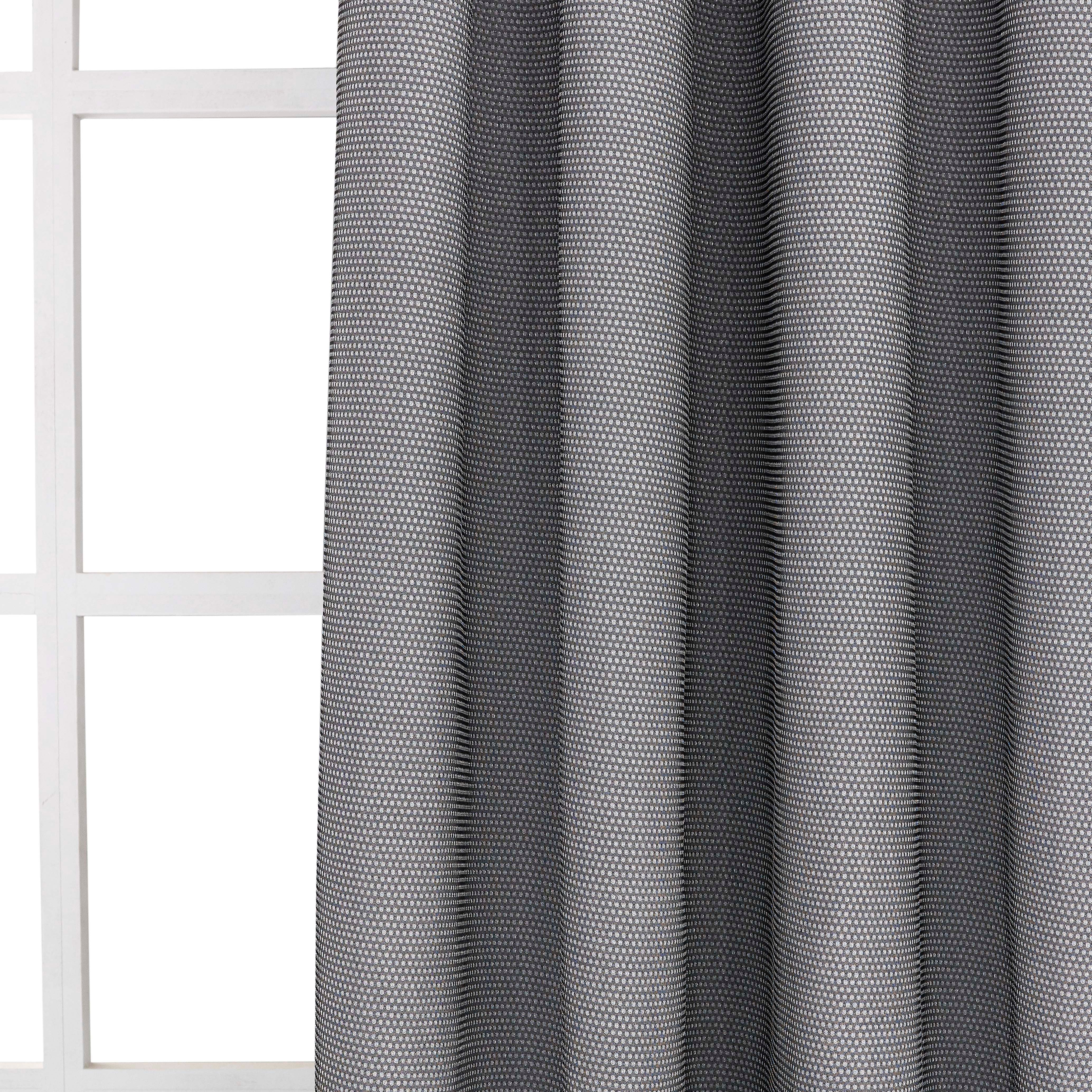 Dainty Home Stars Textured 3D Metallic Embossed Stars Thermal Insulated Blackout Grommet Panel Pair