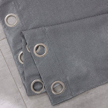 Load image into Gallery viewer, Dainty Home Stars Textured 3D Metallic Embossed Stars Thermal Insulated Blackout Grommet Panel Pair