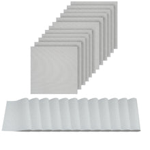 Load image into Gallery viewer, Dainty Home Natural Shimmer Woven Lurex Textilene Crossweave With Embedded Lurex Reversible 15" x 15" Square Placemats