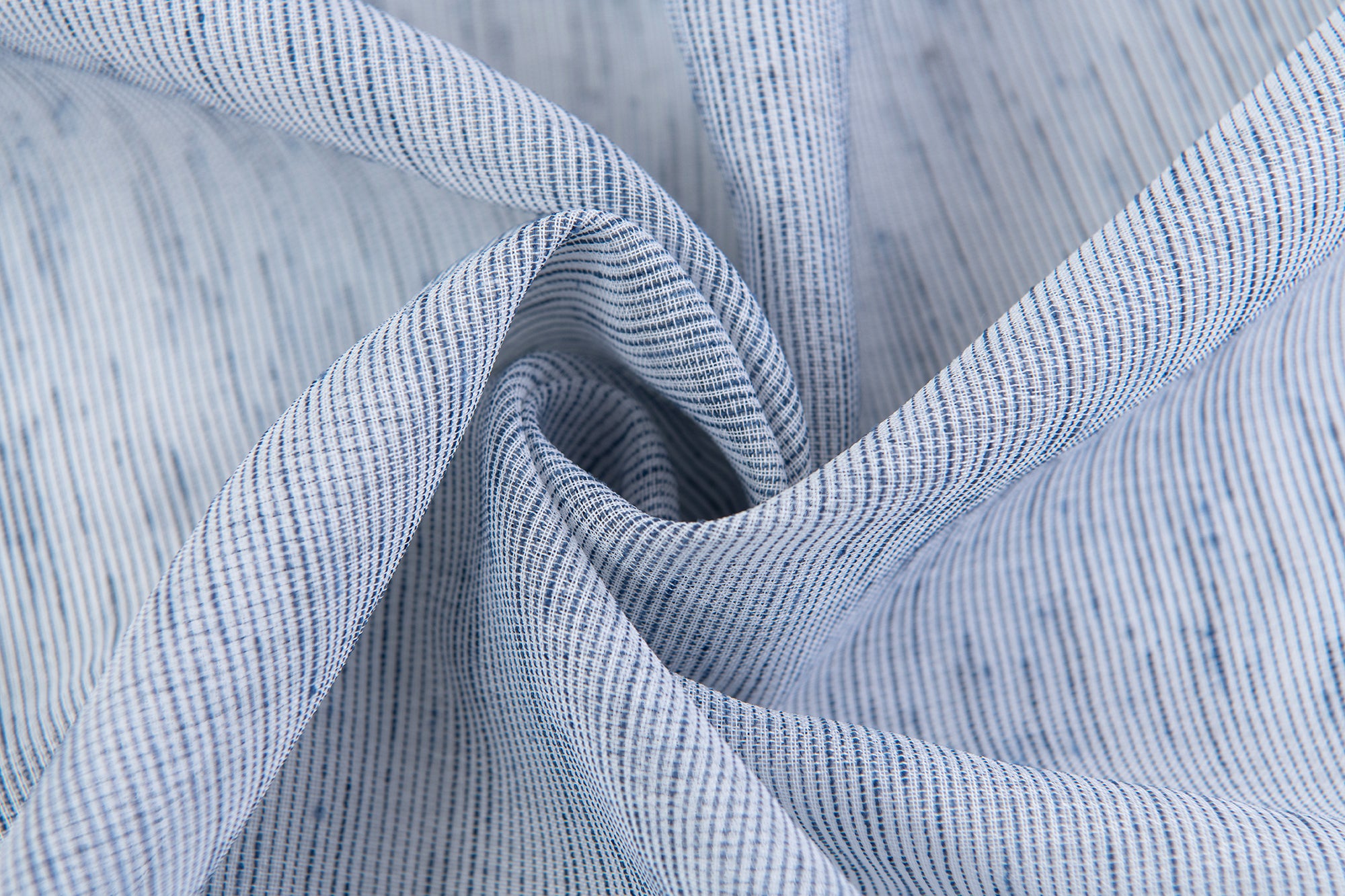 Dainty Home Sarah  Boho 3D Chenille Embroidered Microstripes Design Linen Look Light Filtering Grommet Panel Pair