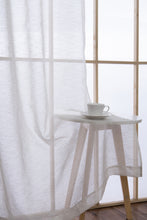 Load image into Gallery viewer, Dainty Home Sarah  Boho 3D Chenille Embroidered Microstripes Design Linen Look Light Filtering Grommet Panel Pair