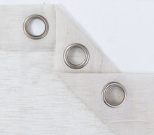Load image into Gallery viewer, Dainty Home Sarah  Boho 3D Chenille Embroidered Microstripes Design Linen Look Light Filtering Grommet Panel Pair
