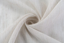 Load image into Gallery viewer, Dainty Home Sarah  Boho 3D Chenille Embroidered Microstripes Design Linen Look Light Filtering Grommet Panel Pair