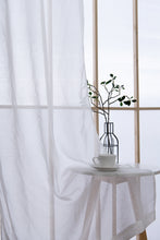 Load image into Gallery viewer, Dainty Home Sarah  Boho 3D Chenille Embroidered Microstripes Design Linen Look Light Filtering Grommet Panel Pair