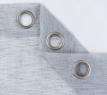 Load image into Gallery viewer, Dainty Home Sarah  Boho 3D Chenille Embroidered Microstripes Design Linen Look Light Filtering Grommet Panel Pair