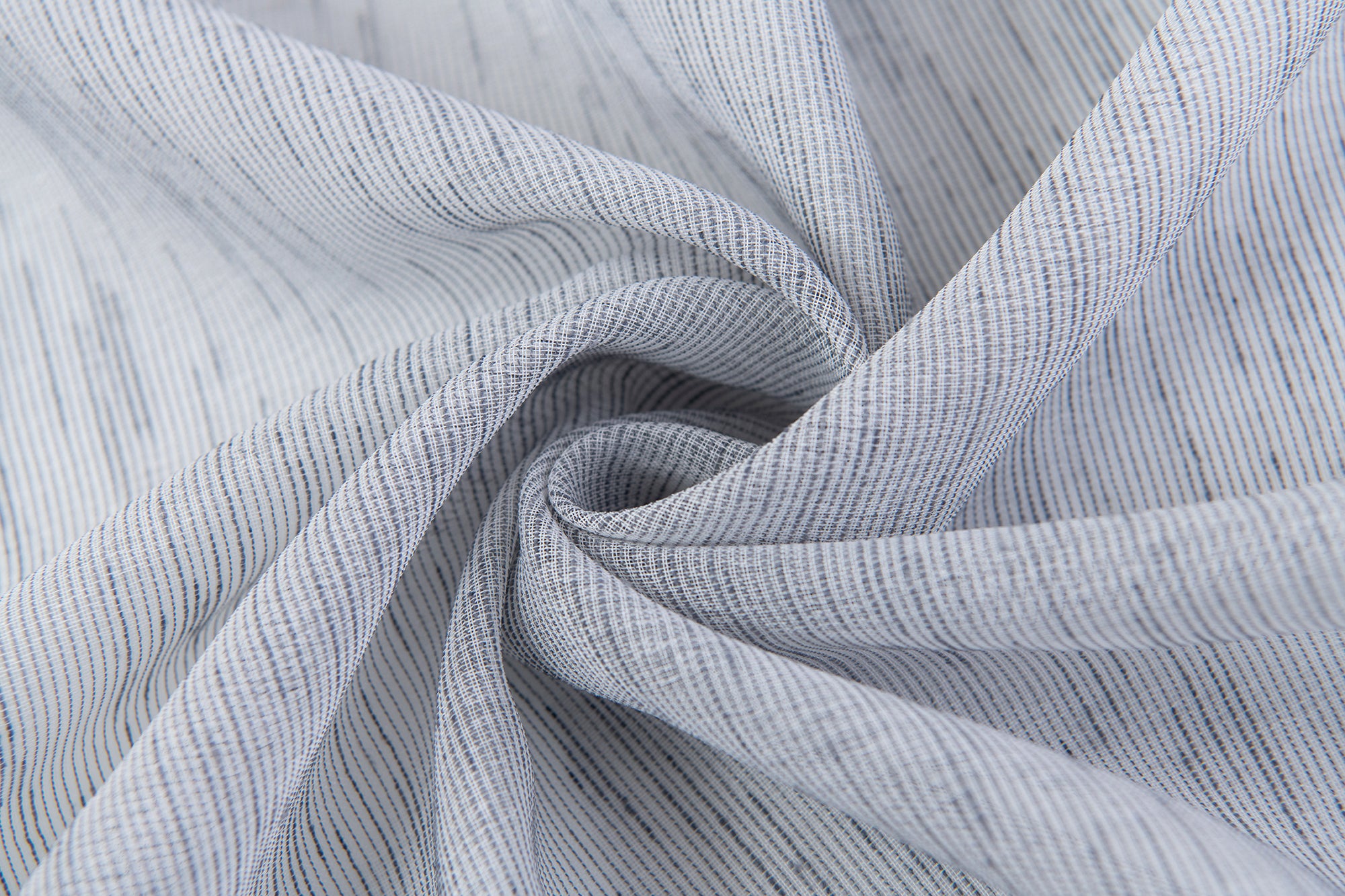 Dainty Home Sarah  Boho 3D Chenille Embroidered Microstripes Design Linen Look Light Filtering Grommet Panel Pair