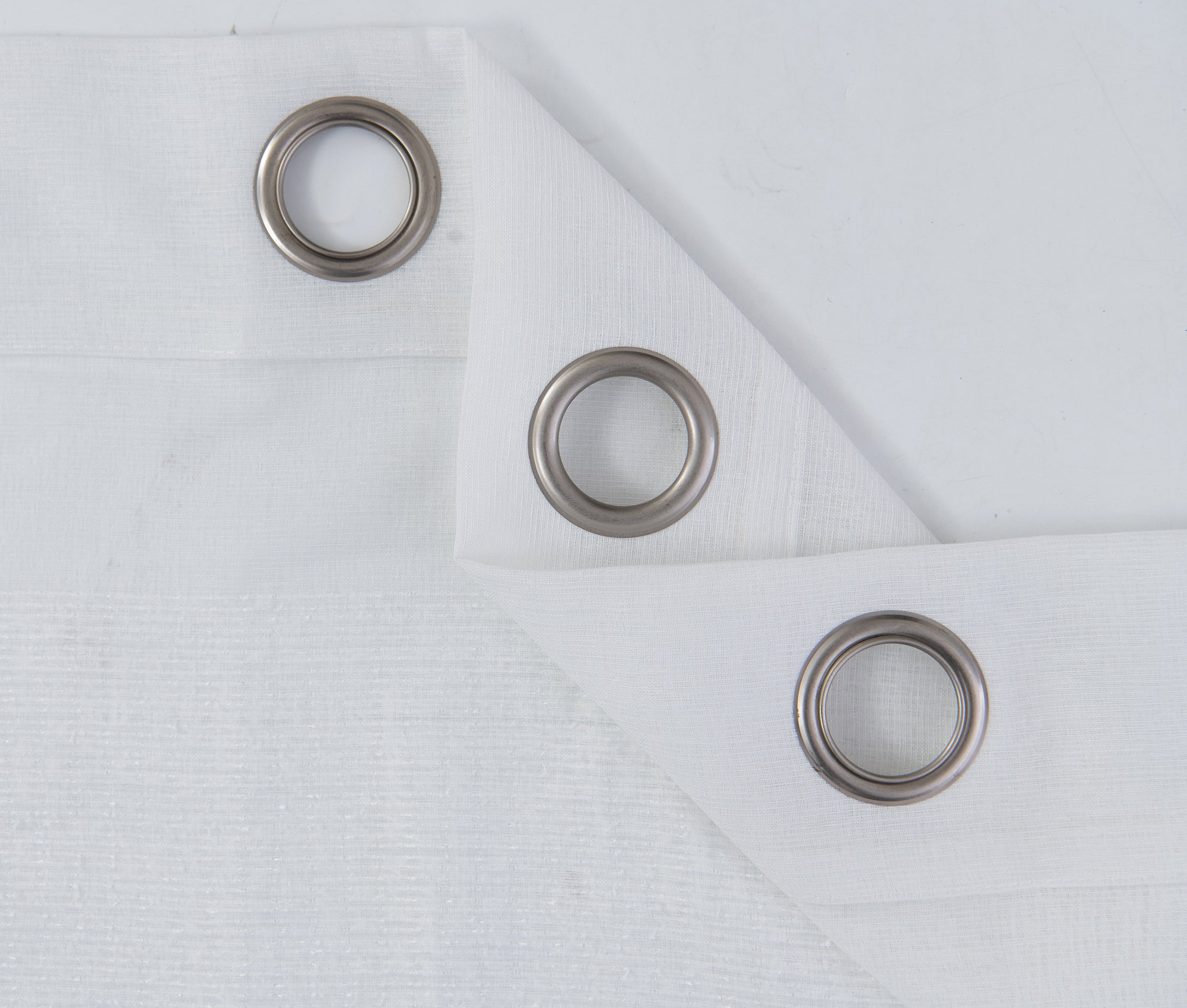 Dainty Home Sarah  Boho 3D Chenille Embroidered Microstripes Design Linen Look Light Filtering Grommet Panel Pair