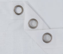 Load image into Gallery viewer, Dainty Home Sarah  Boho 3D Chenille Embroidered Microstripes Design Linen Look Light Filtering Grommet Panel Pair