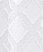 Load image into Gallery viewer, Dainty Home Katie Semi Sheer Linen Look Light Filtering Panel Pair With 3D Diamond Geometric Chenille Embroidery