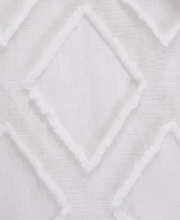 Load image into Gallery viewer, Dainty Home Katie Semi Sheer Linen Look Light Filtering Panel Pair With 3D Diamond Geometric Chenille Embroidery