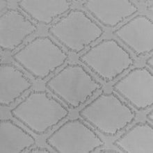 Load image into Gallery viewer, Dainty Home Aurora Modern 3D Chenille Embroidered Diamonds Linen-Look Shower Curtain