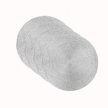 Load image into Gallery viewer, Dainty Home Regency Woven Metallic Lace Crossweave With A Contemporary Metallic Lace Pattern Reversible 15" x 15" Round Placemats