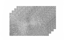 Load image into Gallery viewer, Dainty Home Royale Woven Metallic Lace Crossweave With A Sunburst Metallic Lace Pattern Reversible 12" x 18" Rectangular Placemats