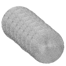 Load image into Gallery viewer, Dainty Home Royale Woven Metallic Lace Crossweave With A Sunburst Metallic Lace Pattern Reversible 15" x 15" Round Placemats