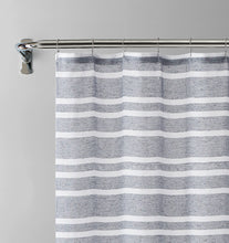 Load image into Gallery viewer, Dainty Home Naples 3D Linen Textured Weaved Linen Look Striped Designed Shower Curtain