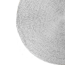 Load image into Gallery viewer, Dainty Home Regency Woven Metallic Lace Crossweave With A Contemporary Metallic Lace Pattern Reversible 15" x 15" Round Placemats