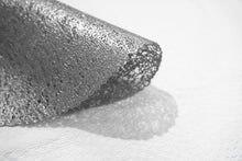 Load image into Gallery viewer, Dainty Home Royale Woven Metallic Lace Crossweave With A Sunburst Metallic Lace Pattern Reversible 15" x 15" Round Placemats