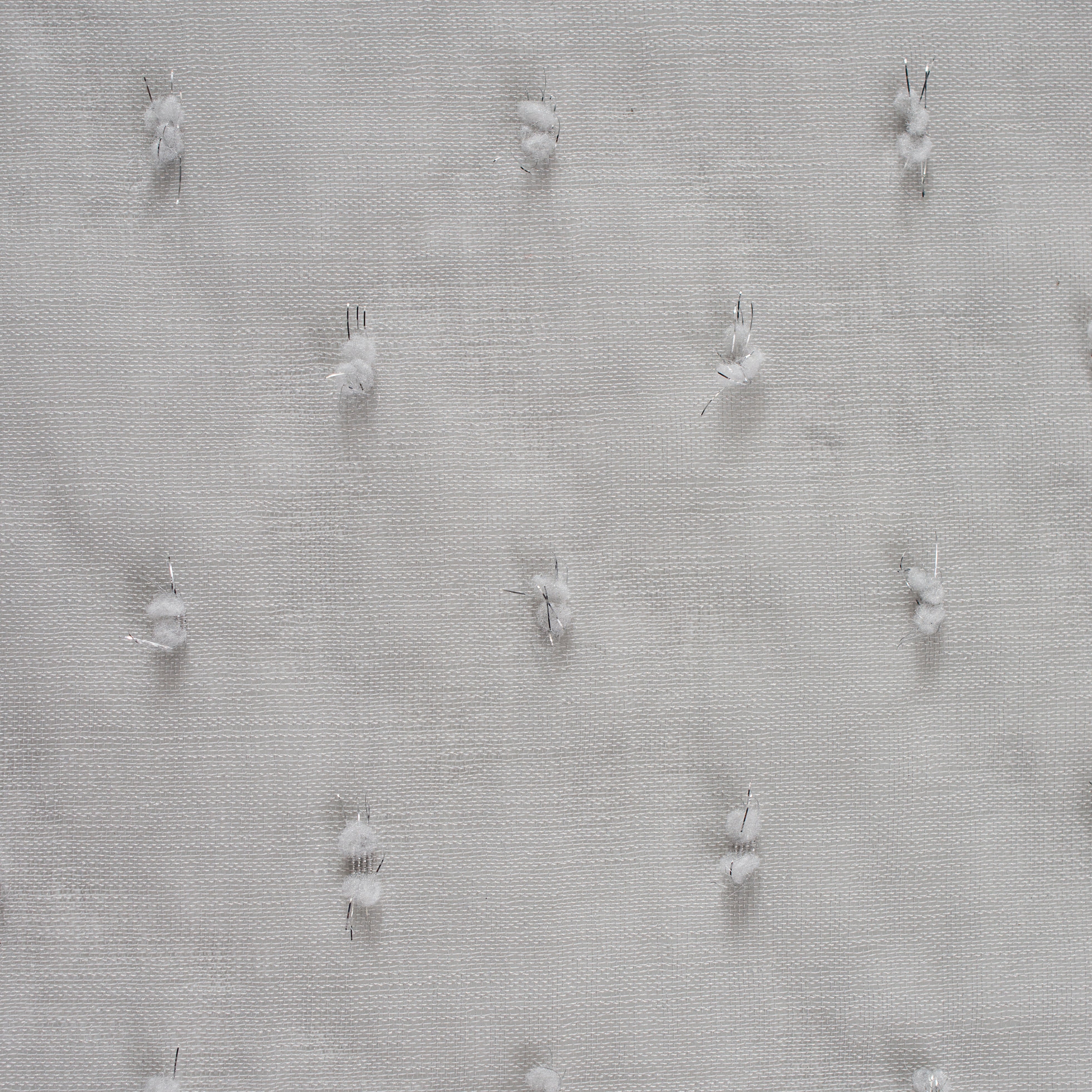 Dainty Home Ribbons Boho Linen Look Fabric With 3D Embellished Lurex Ribbons Light Filtering Grommet Panel Pair