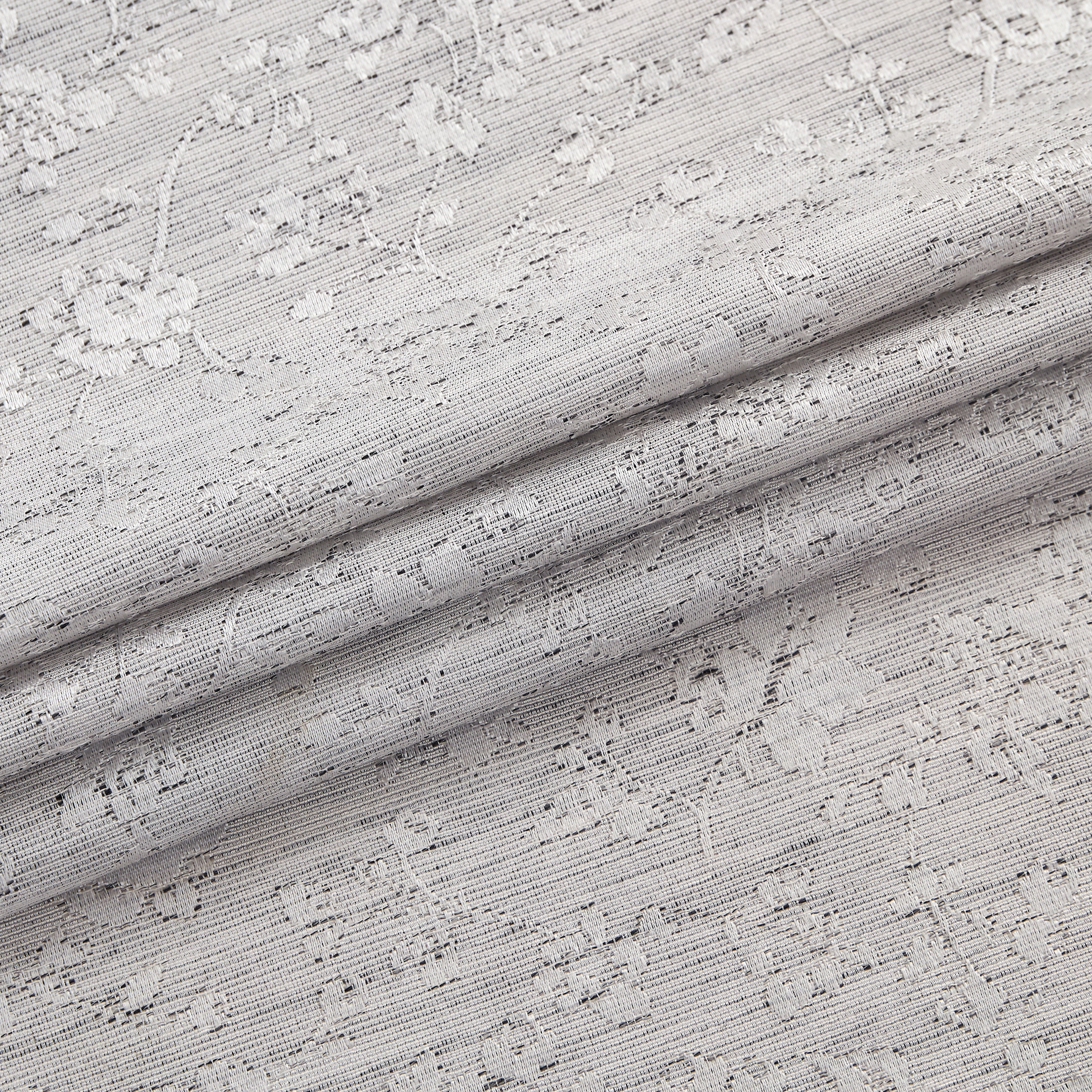 Dainty Home Priscilla Boho 3D Microstripes Textured Floral Embroidery Room Darkening Grommet Panel Pair