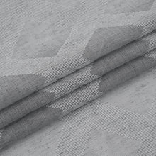 Load image into Gallery viewer, Dainty Home Diamonds Boho Embossed Diamond Design Linen Look Light Filtering Grommet Panel Pair