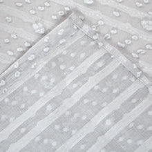 Load image into Gallery viewer, Dainty Home Cassandra Modern 3D Linen-Look Striped Fabric Shower Curtain With a 3D Cotton Like Puffs Striped Design