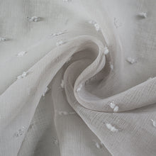 Load image into Gallery viewer, Dainty Home Ribbons Boho Linen Look Fabric With 3D Embellished Lurex Ribbons Light Filtering Grommet Panel Pair