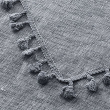 Load image into Gallery viewer, Dainty Home Natural Tassels 3D Linen Look Textured Tassels Designed Shower Curtain