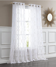 Load image into Gallery viewer, Dainty Home Springfield Contemporary 3D Lurex Embroidered Textured Sheer Grommet Single Panel