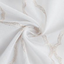 Load image into Gallery viewer, Dainty Home Springfield Contemporary 3D Lurex Embroidered Textured Sheer Grommet Single Panel