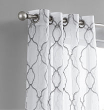 Load image into Gallery viewer, Dainty Home Springfield Contemporary 3D Lurex Embroidered Textured Sheer Grommet Single Panel
