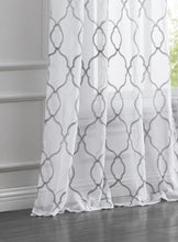 Load image into Gallery viewer, Dainty Home Springfield Contemporary 3D Lurex Embroidered Textured Sheer Grommet Single Panel