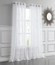 Load image into Gallery viewer, Dainty Home Springfield Contemporary 3D Lurex Embroidered Textured Sheer Grommet Single Panel