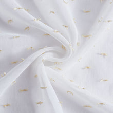 Load image into Gallery viewer, Dainty Home Sprinkles 3D Solid Linen Look Textured Ribbon Embellished Lurex Designed Fabric Shower Curtain