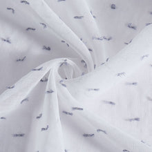 Load image into Gallery viewer, Dainty Home Sprinkles 3D Solid Linen Look Textured Ribbon Embellished Lurex Designed Fabric Shower Curtain