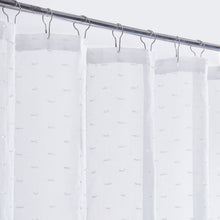 Load image into Gallery viewer, Dainty Home Sprinkles 3D Solid Linen Look Textured Ribbon Embellished Lurex Designed Fabric Shower Curtain