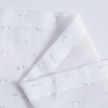 Load image into Gallery viewer, Dainty Home Sprinkles 3D Solid Linen Look Textured Ribbon Embellished Lurex Designed Fabric Shower Curtain