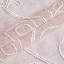 Load image into Gallery viewer, Dainty Home Stella 3D Linen Look Textured Floral 3D Chenille Designed Fabric Shower Curtain