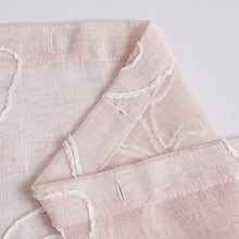 Load image into Gallery viewer, Dainty Home Stella 3D Linen Look Textured Floral 3D Chenille Designed Fabric Shower Curtain