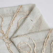 Load image into Gallery viewer, Dainty Home Stella 3D Linen Look Textured Floral 3D Chenille Designed Fabric Shower Curtain