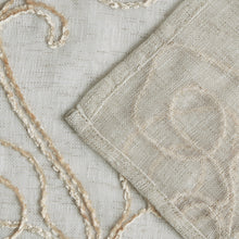 Load image into Gallery viewer, Dainty Home Stella 3D Linen Look Textured Floral 3D Chenille Designed Fabric Shower Curtain