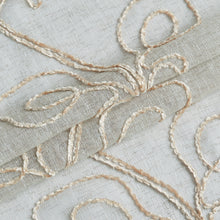 Load image into Gallery viewer, Dainty Home Stella 3D Linen Look Textured Floral 3D Chenille Designed Fabric Shower Curtain