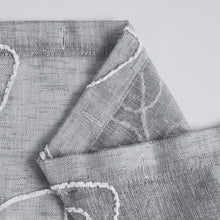 Load image into Gallery viewer, Dainty Home Stella 3D Linen Look Textured Floral 3D Chenille Designed Fabric Shower Curtain