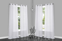 Load image into Gallery viewer, Dainty Home Summer Breeze Boho Solid Semi-Sheer Light Filtering Curtains Set of 4 Panels in White