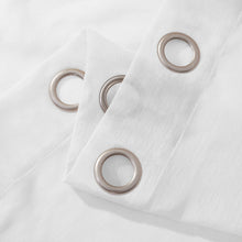 Load image into Gallery viewer, Dainty Home Summer Breeze Boho Solid Semi-Sheer Light Filtering Curtains Set of 4 Panels in White