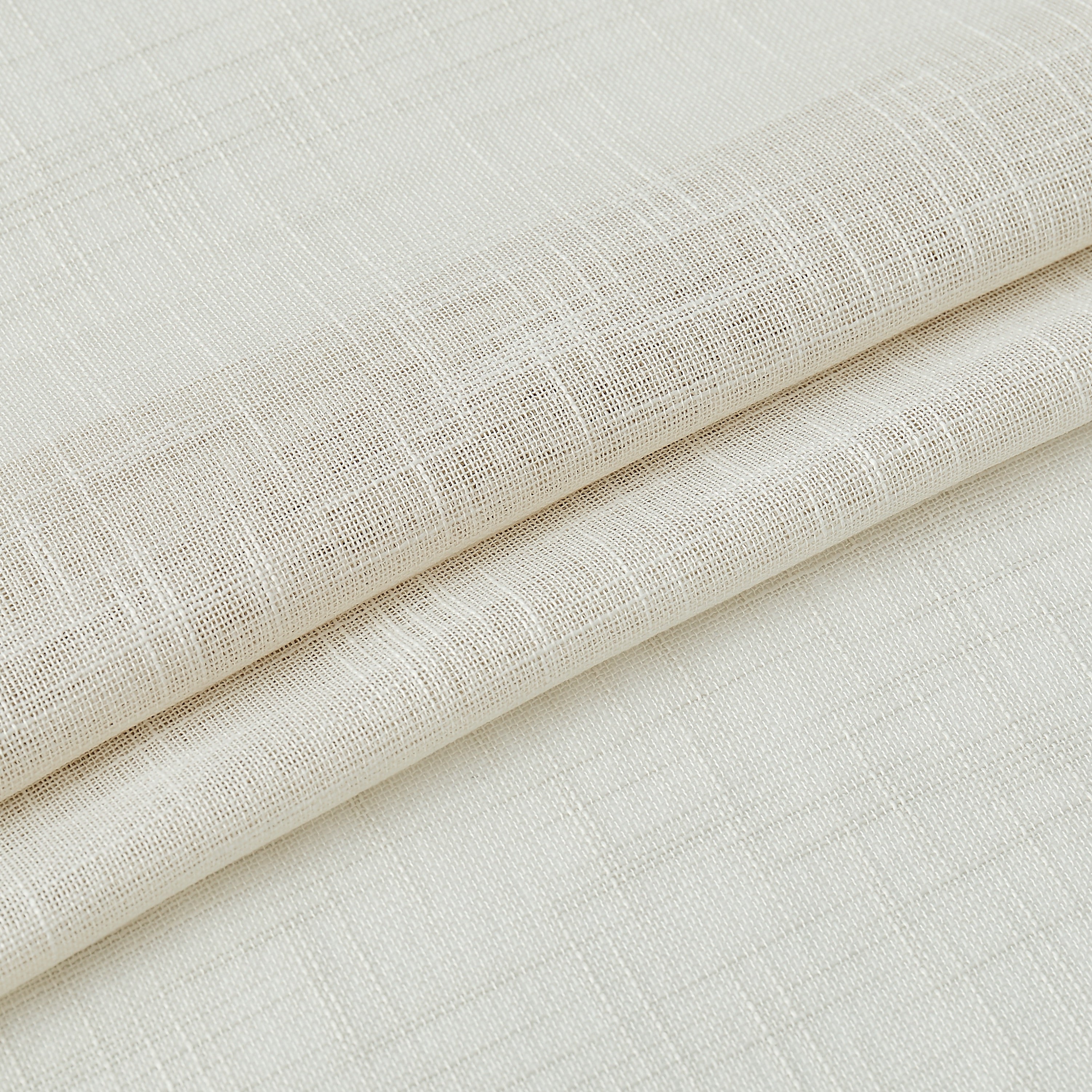 Dainty Home Hannah Solid Criss-Cross Weave Fabric Semi-Sheer Airy & Breathable Light Filtering Grommet Panel Pair