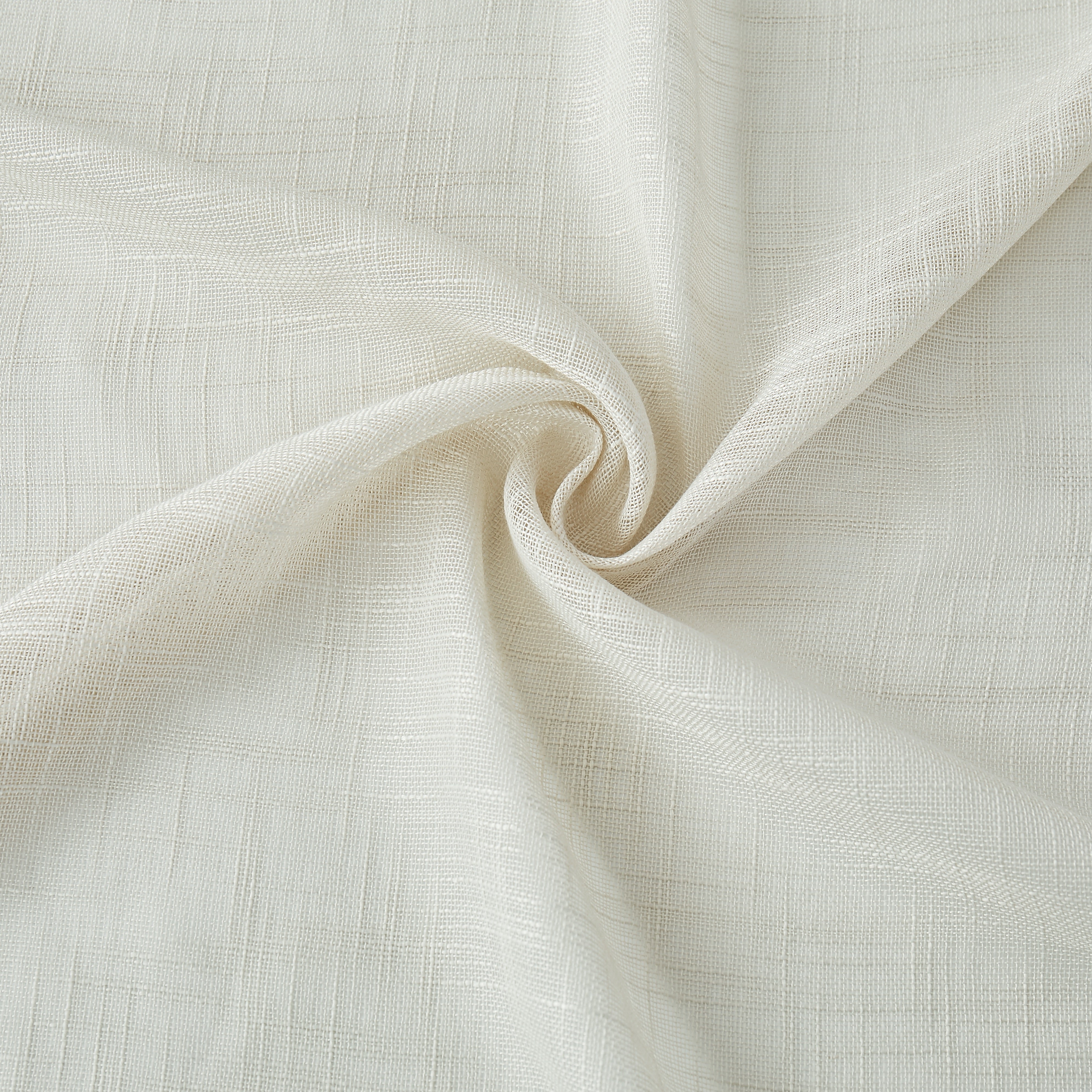 Dainty Home Hannah Solid Criss-Cross Weave Fabric Semi-Sheer Airy & Breathable Light Filtering Grommet Panel Pair