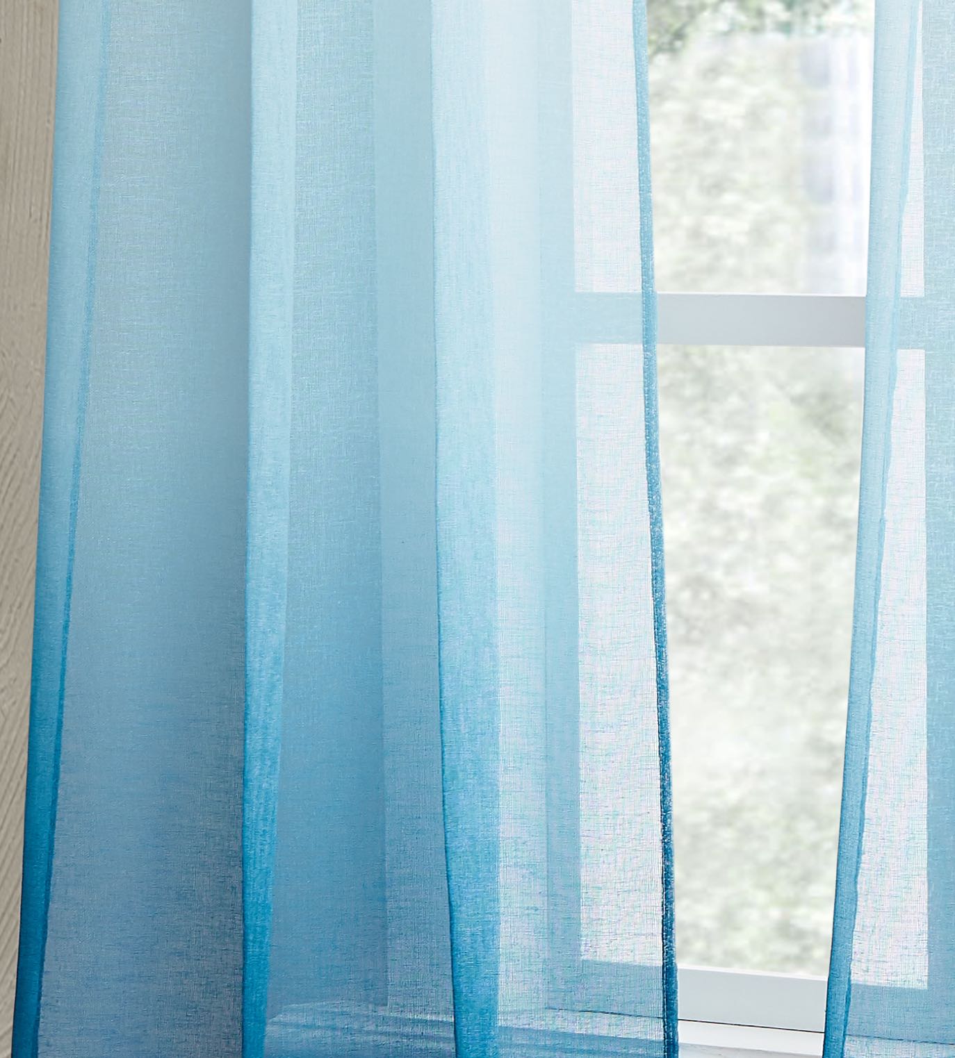 Dainty Home Shadow Ombre Linen Look Boho Gradient Linen Textured Grommet Panel Pair