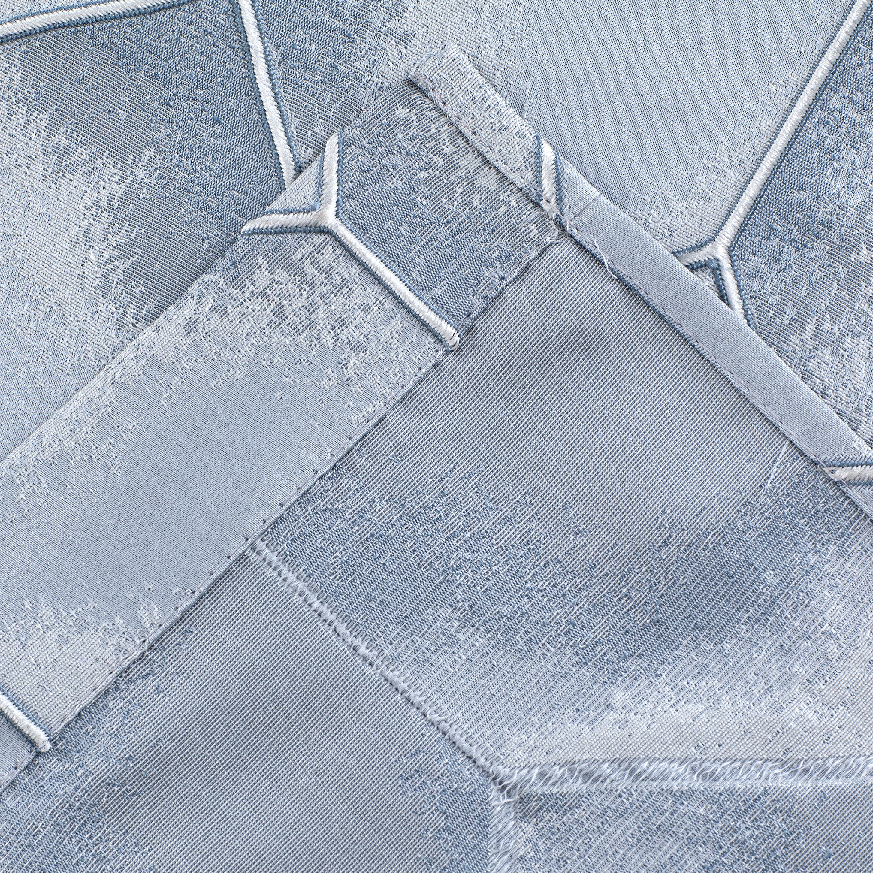 Dainty Home Tiles Textured 3D Lustrous Geometric Look Room Darkening Grommet Panel Pair